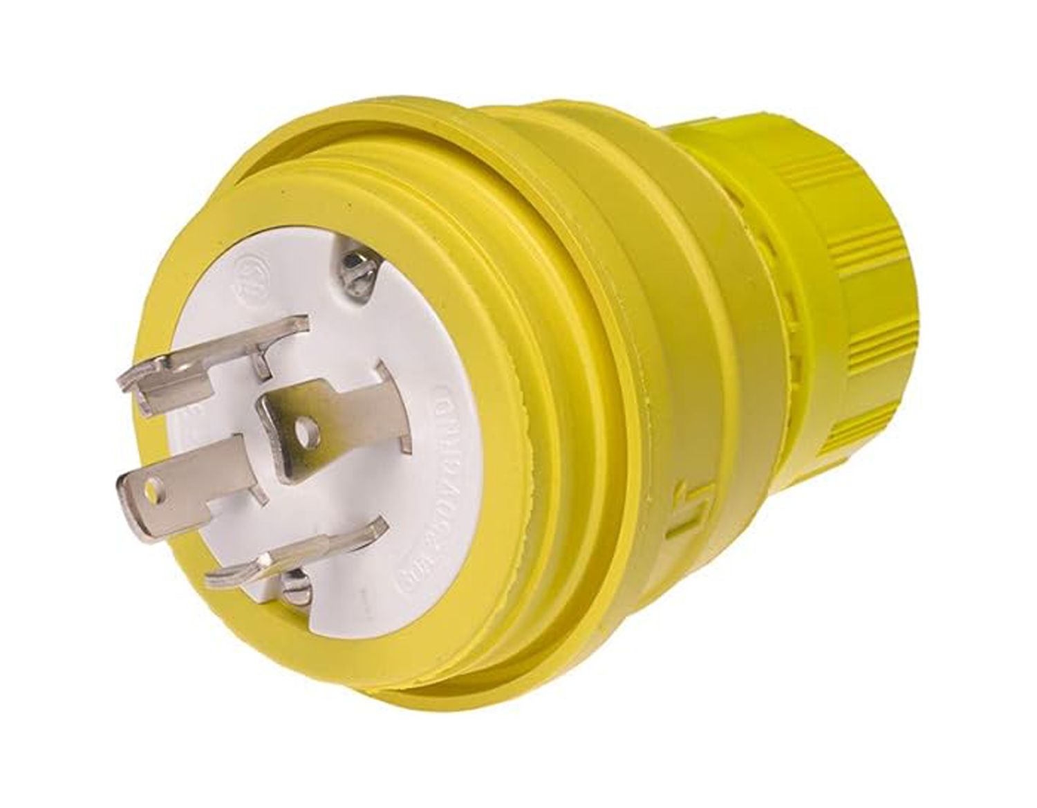 28W75 Watertite Wet Location Locking Blade Plug Yellow Electrical