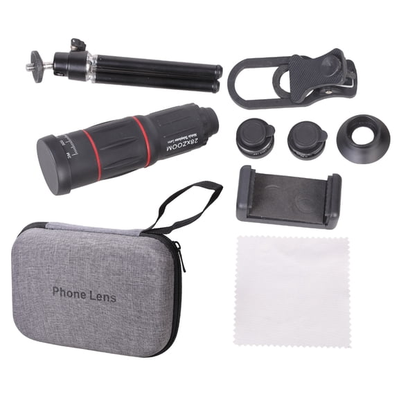 28X Photography Telephoto Lens with Fisheye Macro and Wide Angle Lens for Picture Taking Telescope Telephoto Phone Lens