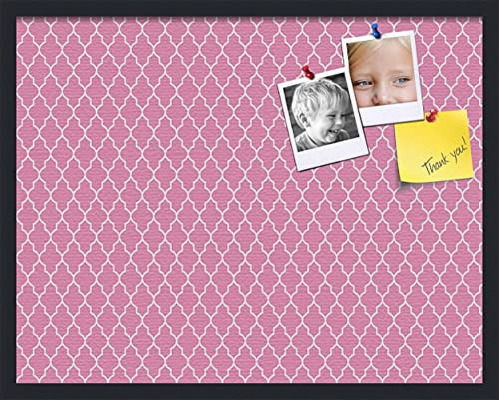 28X22 Cork Bulletin Board Quatrefoil Poster Board With A Canvas Style