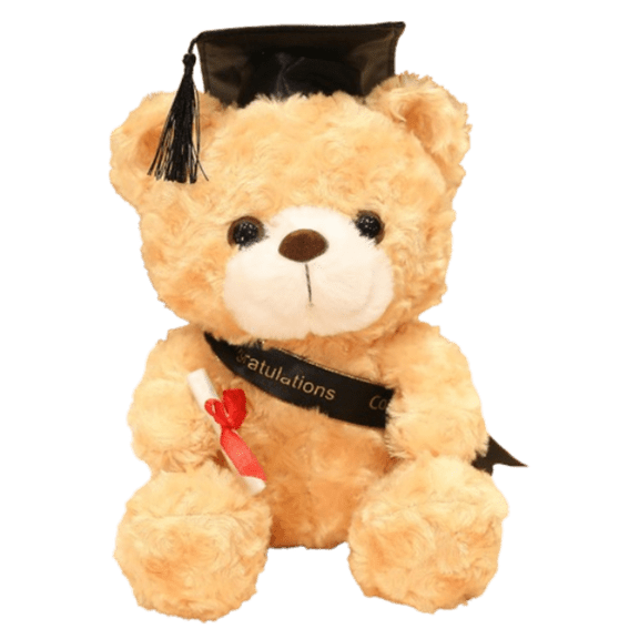 28cm Cartoon Doctor Cap Graduation Bear Doll Soft Stuffed Bachelor Bear Plush Toy Cute Bear Animal Doll Graduation Season