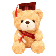 28cm Cartoon Doctor Cap Graduation Bear Doll Soft Stuffed Bachelor Bear Plush Toy Cute Bear Animal Doll Graduation Season