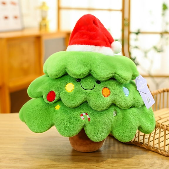 28cm Christmas Tree Plush Toy, Cute Soft Stuffed Xmas Decoration, Holiday Gift for Kids & Friends