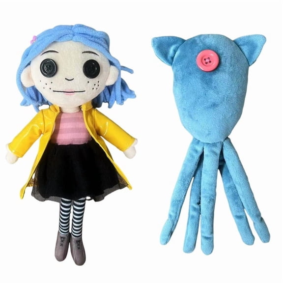 28cm Coraline Plush Stuff Cartoon Figure Kawaii Doll Soft Pillow Ugly Kids Cute Collectible Dolls Decoration Toys Birthday Gifts