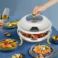 thumbnail image 1 of 28cm Round Dining Stove Chafing Dish Food Warmer without Ears Stainless Steel, 1 of 22