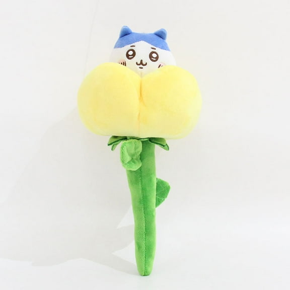 28cm cute Chiikawa Hachiware Usagi rose tulip doll bouquet Valentine's day plush toy gift