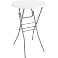 thumbnail image 1 of 28in Cocktail Table White High Top Folding, Round Portable Bar Height Folding Table with Removable Legs, Indoor Outdoor Banquet for Parties, Commercial, Speech, School, 1 of 9