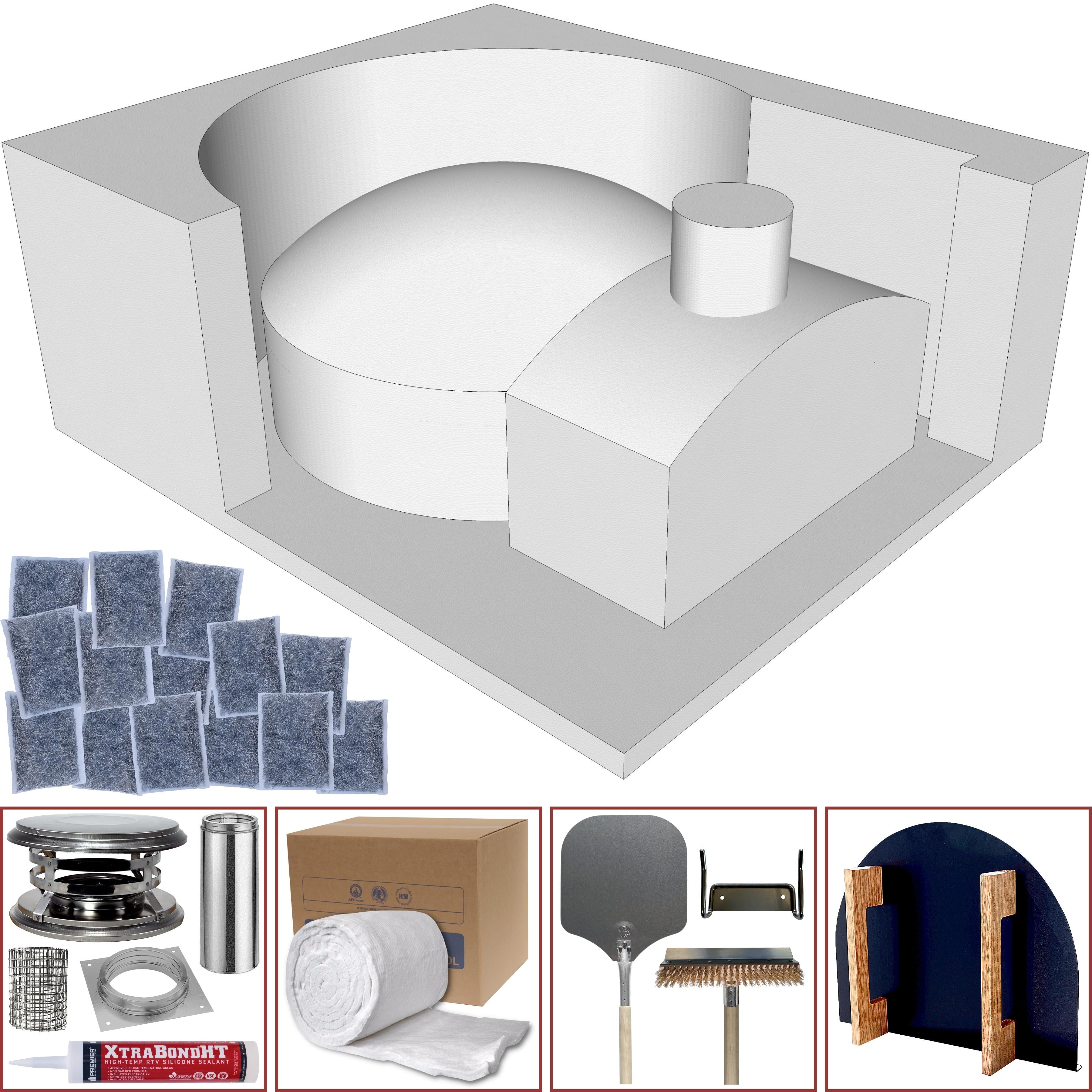 28in Mattone Cupola Dome Shaped Wood Fired Pizza Oven Package 1