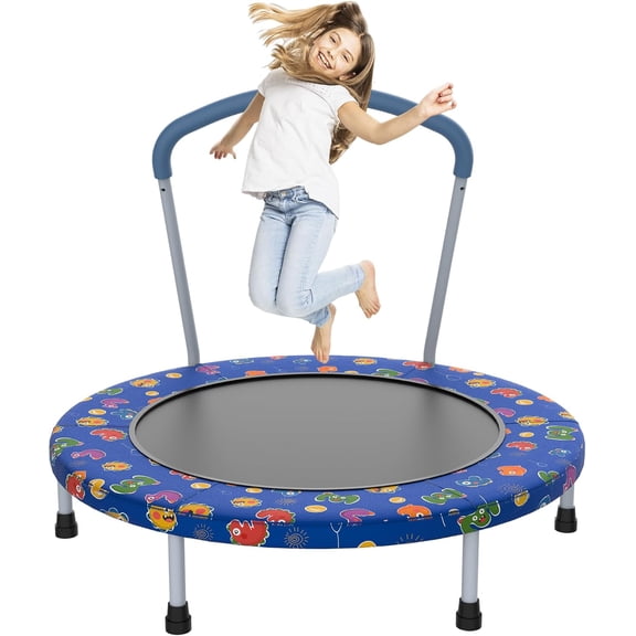 28inch Toddler Trampoline for Kids 1 Year Plus with Handle, Baby Gifts for Boys and Girls, Indoor and Outdoor