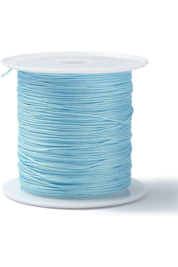 28m 0.4mm Nylon Crafting Thread Chinese Knotting Beading String Macrame Cord Rope for Necklace Bracelet Jewelry Craft Making Pale Turquoise