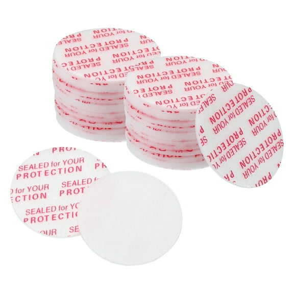 28mm/1.09inch Foam Lid Liner, 200Pcs PS Resistant Pressure Sensitive Seal White Red