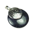 thumbnail image 1 of 28mm Blue Goldstone Agogo Round Pendant With A Bail For Jewelry Making, 1 of 1