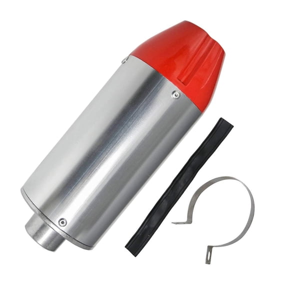 28mm Exhaust Pipe Muffler and Clamp for Motorcycle Pit Dirt Bike ATV Quad Buggy Go Kart 50cc 70cc 90cc 110cc 125cc 140cc 150cc TTR110 KLX110 CRF50 CRF70 XR70 Apollo Taotao SSR (TM224)
