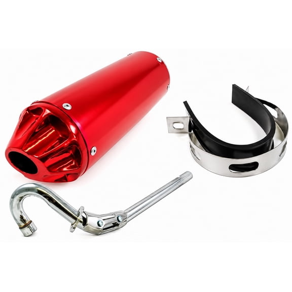 28mm MUFFLER EXHAUST PIPE XR50 CRF50 PIT DIRT BIKE 107 110 125cc RED EX16R
