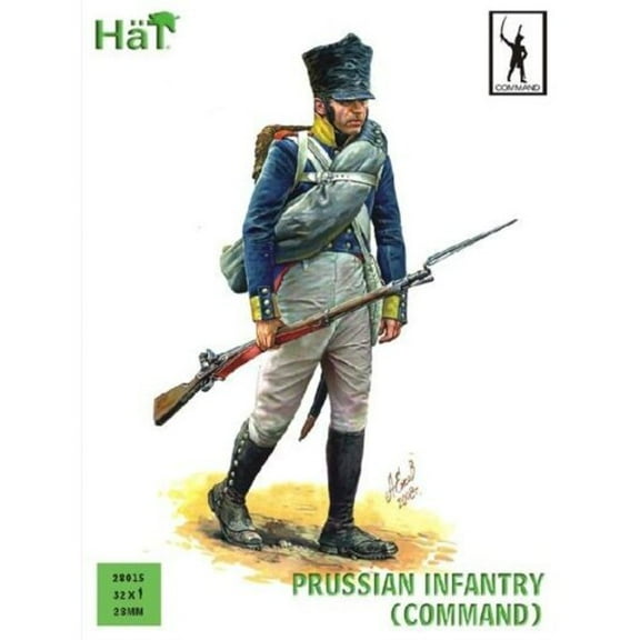 28mm Napoleonic Prussian Infantry Command (32) HAT 28015