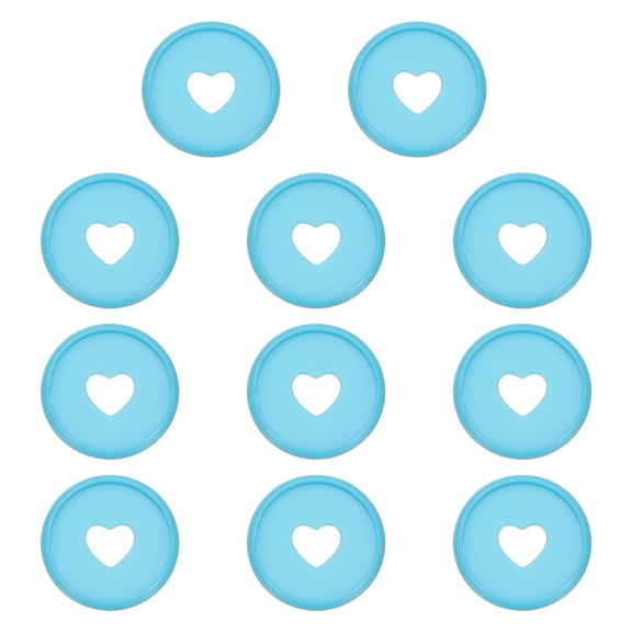 28mm Plastic Book Binding Discs, 11 Pack Discbound Expansion Discs Heart Binder Rings for DIY Notebook Planner, Blue