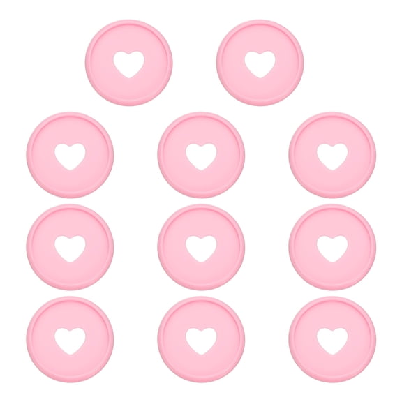 28mm Plastic Book Binding Discs, 11 Pack Discbound Expansion Discs Heart Binder Rings for DIY Notebook Planner, Pink
