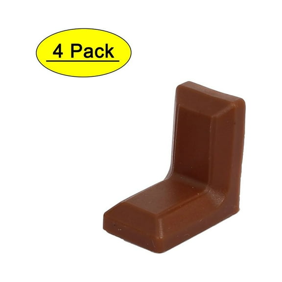 28mmx17mmx28mm Plastic L Shaped Cover Right Angle Corner Brace Brackets 4pcs