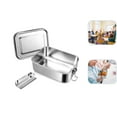 thumbnail image 1 of 28oz Reusable Bento Box,Leakproof Food Container with Locking Lid,QZS Reusable Stainless Steel Bento Box for Home,Office,1Pack, 1 of 6