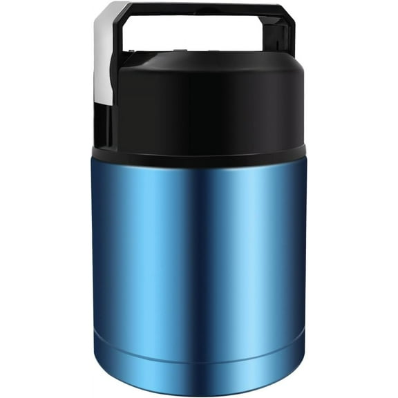 28oz Soup Thermos, Stainless Steel Thermos for Hot , Wide Mouth  Thermos Jar, Insulated Lunch Container Leak Proof Vacuum Thermal Flask (blue)