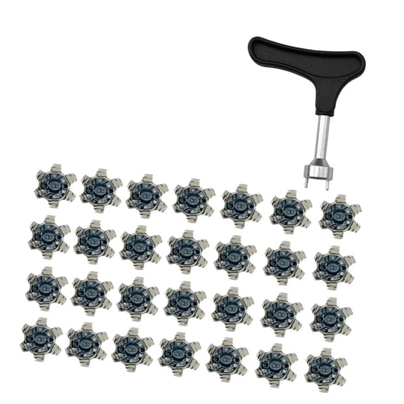 28pack Golf Cleats Plastic Spikes for Secure Traction on Wet Greens and Bunkers