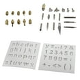 thumbnail image 1 of 28pc Wood Burning Wood Working and Assorted Soldering Tips Stencil Set Crafting, 1 of 4
