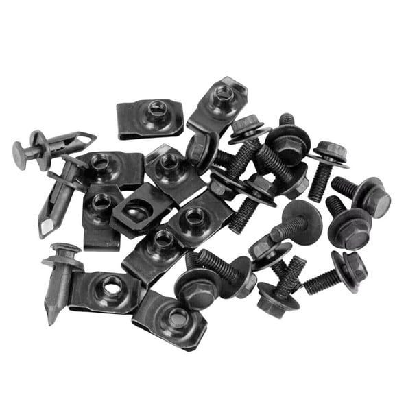 28pcs Car Engine Shield Splash Guard Kit | Zinc-Plated Rustproof Bolts Nuts Clips | Compatible with SUV/Truck/Sedan | Easy Installation