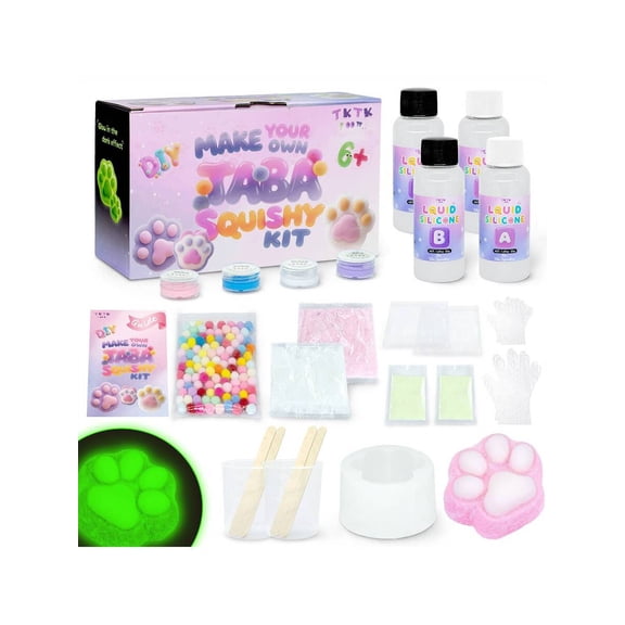 28pcs Party Packs [DIY Squishy Kit] Super Soft DIY Squishy Making Kit | 100g 1:1 AB Liquid Silicone Rubber Squishy Kit With Guided
