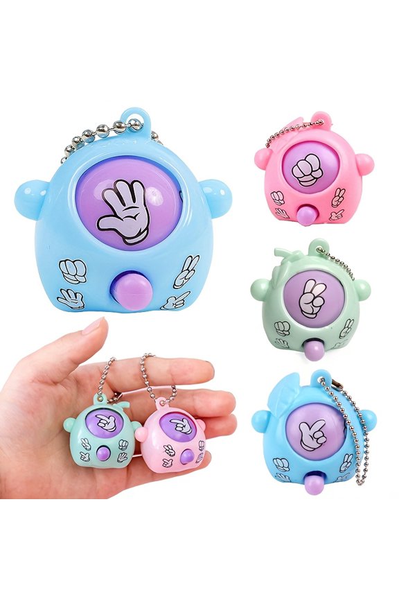 28pcs Stone Scissors Paper Egg Guessing Keychain Pendant, Mini Finger Guessing Toy, Backpack Pendant, Birthday Event Party Gift, Classroom Small Prize, Fun Interactive Guessing Toy, Christmas Gift