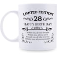 thumbnail image 1 of 28th Birthday Gifts for Women Men - 11 oz Coffee Mug - 28 Year Old Present Ideas for Son, Daughter, Sister, Brother, Friend, Colleague (28th Birthday Gift), 1 of 6