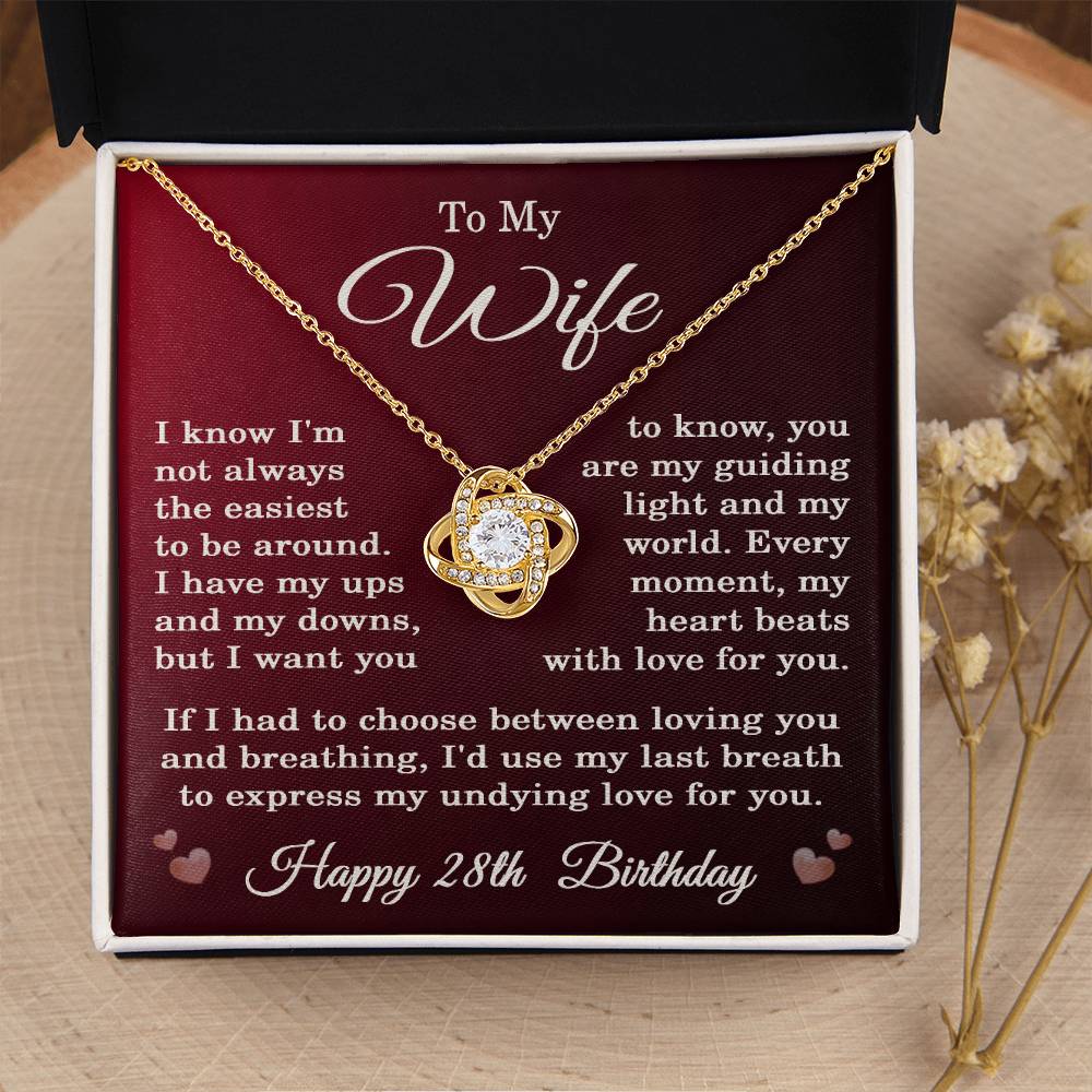 28th Birthday Gifts for Wife Happy 28th Birthday Necklace Jewelry 28 ...