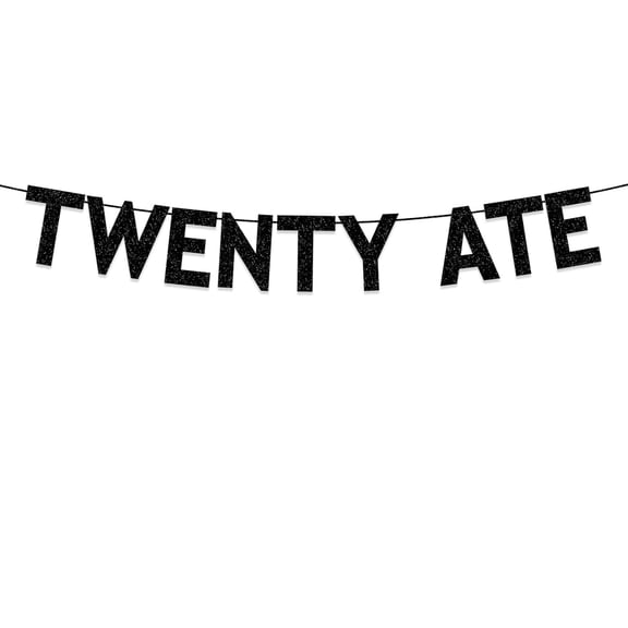 28th Birthday Party Decorations for Men Women, Black Glitter Twenty Ate Banner, Cheers to 28 Years, Whimsical Vintage-Inspired Theme 28 Years Old Birthday Party Decorations Supplies