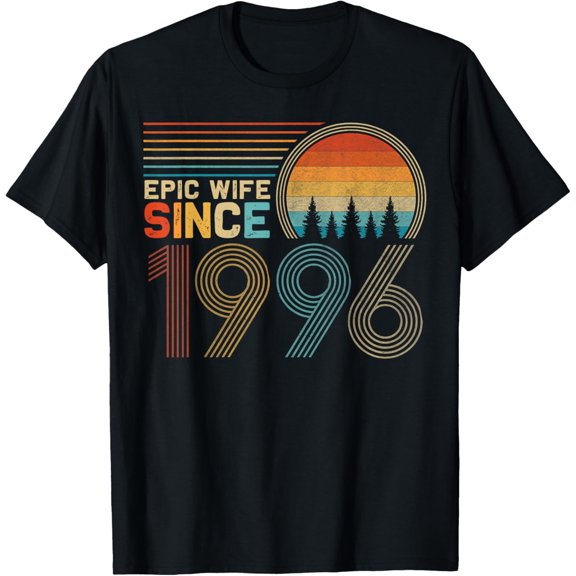 28th Wedding Anniversary for Her Funny Epic Wife Since 1996 T-Shirt