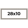 thumbnail image 1 of 28x10 Frame Grey Real Wood Picture Frame Width 1.25 inches | Interior Frame Depth 0.5 inches | Hans, 1 of 8
