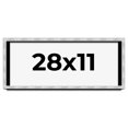 thumbnail image 1 of 28x11 Frame Brushed Silver Solid Wood Picture Frame | 0.75 Inch Moulding Width | Rabbet Depth 0.75, 1 of 5