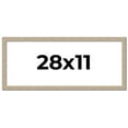 thumbnail image 1 of 28x11 Frame Grey Solid Wood Picture Frame Width 1 Inches | Interior Frame Depth 0.5 Inches |, 1 of 8