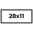 thumbnail image 1 of 28x11 Frame Silver Real Wood Picture Frame Width 1.25 Inches | Interior Frame Depth 0.75 Inches |, 1 of 8