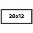 thumbnail image 1 of 28x12 Frame Black Real Wood Picture Frame Width 1.25 inches | Interior Frame Depth 0.5 inches |, 1 of 8