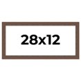 thumbnail image 1 of 28x12 Frame Brown Farmhouse Solid Wood Picture Frame Width 1.5 Inches | Interior Frame Depth 0.5, 1 of 8