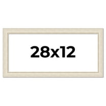 28x12 Frame White Real Wood Picture Frame Width 1.75 inches | Interior Frame Depth 0.5 inches |