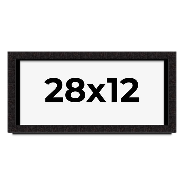 28x12 Shadow Box Black Solid Wood Display Picture Frame | 1 Inch Rabbet ...