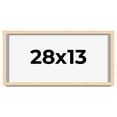 thumbnail image 1 of 28x13 Frame Beige Real Wood Picture Frame Width 0.75 inches | Interior Frame Depth 0.5 inches |, 1 of 8