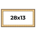 thumbnail image 1 of 28x13 Frame Gold Plein Aire Solid Wood Picture Frame Width 2 Inches | Interior Frame Depth 0.5, 1 of 8