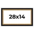 thumbnail image 1 of 28x14 Frame Gold Real Wood Picture Frame Width 2.25 Inches | Interior Frame Depth 0.5 Inches |, 1 of 8
