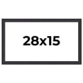 thumbnail image 1 of 28x15 Frame Black Real Wood Picture Frame Width 1.25 Inches | Interior Frame Depth 0.5 Inches |, 1 of 8
