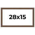 thumbnail image 1 of 28x15 Frame Brown Farmhouse Solid Wood Picture Frame Width 1.5 Inches | Interior Frame Depth 0.5, 1 of 8