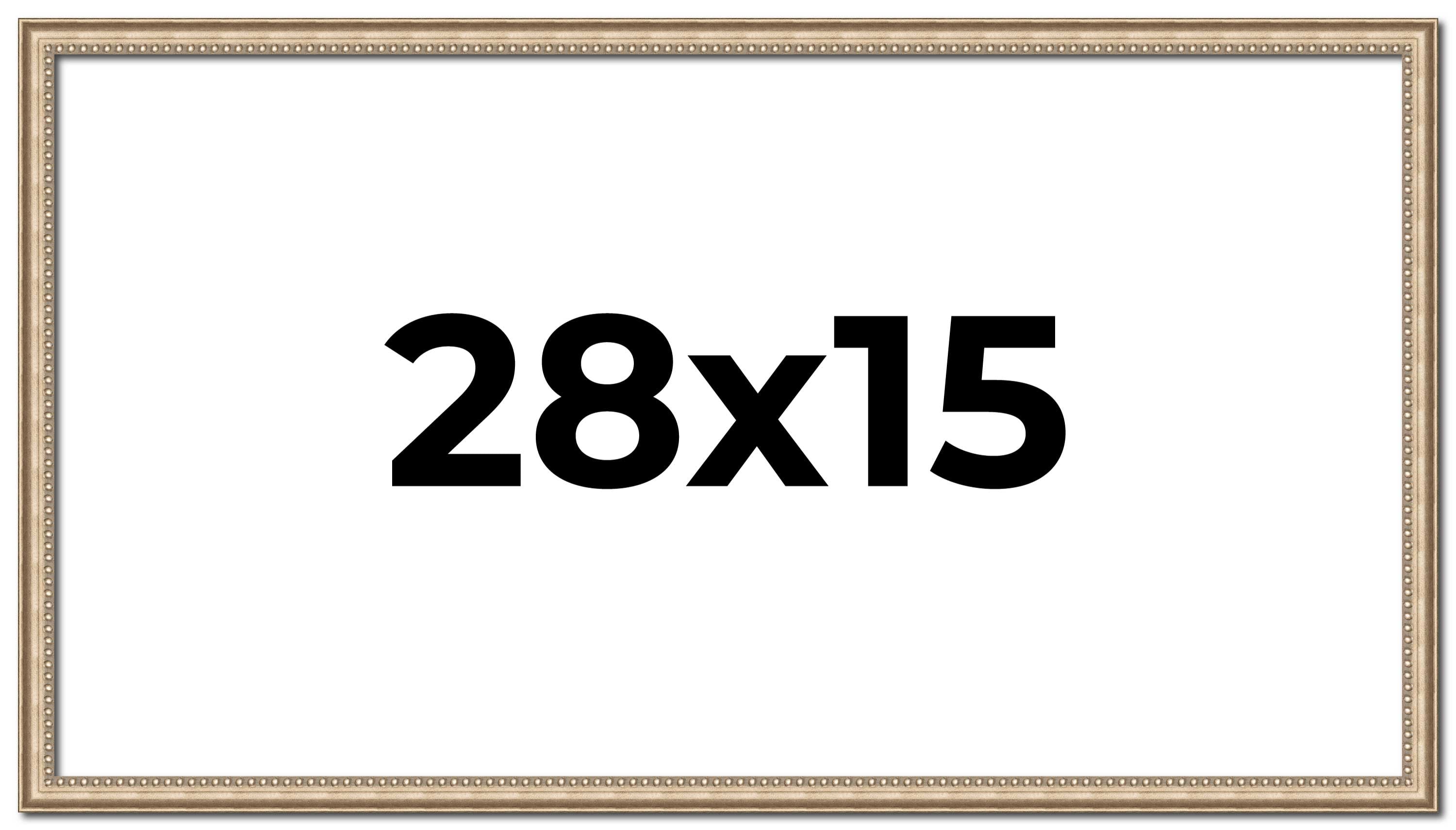 28x15 Frame Silver Real Wood Picture Frame Width 0.75 Inches | Interior ...