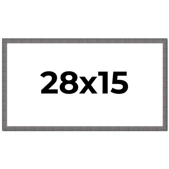 28x15 Frame Slate Blue Distressed Rustic Solid Wood Picture Frame | 0.75 Inch Moulding Width |