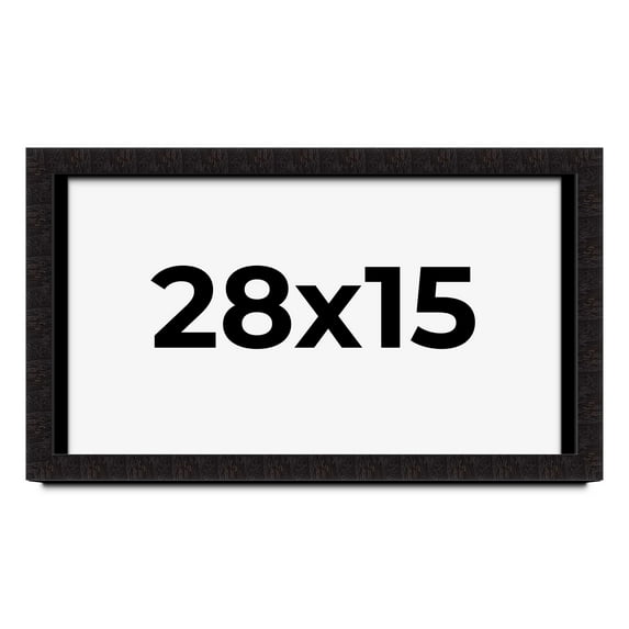28x15 Shadow Box Black Solid Wood Display Picture Frame | 1 Inch Rabbet Depth | | 1.375 Inch