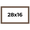 thumbnail image 1 of 28x16 Frame Brown Farmhouse Solid Wood Picture Frame Width 1.5 Inches | Interior Frame Depth 0.5, 1 of 8