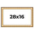 thumbnail image 1 of 28x16 Frame Gold Plein Aire Solid Wood Picture Frame Width 2 Inches | Interior Frame Depth 0.5, 1 of 8